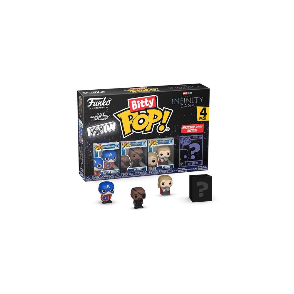 Marvel pack 4 s Bitty POP! Vinyl Captain America 2,5 cm